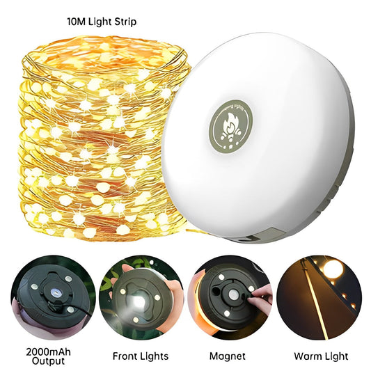 Mocna lampa kempingowa LED z długotrwałą baterią