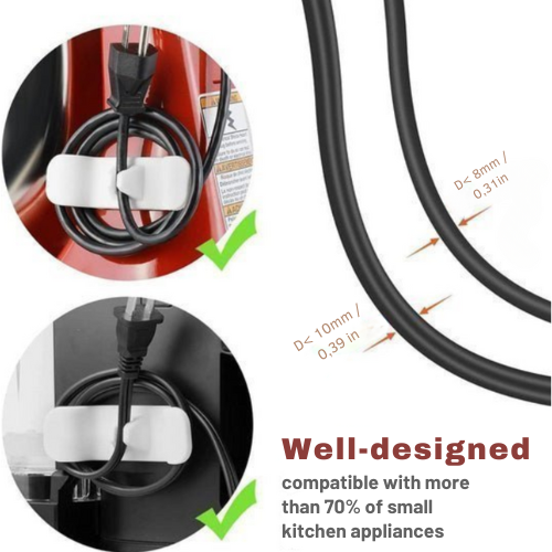 Organisateur de câbles pour appareils de cuisine – Gardez vos plans de travail nets et sans encombrement